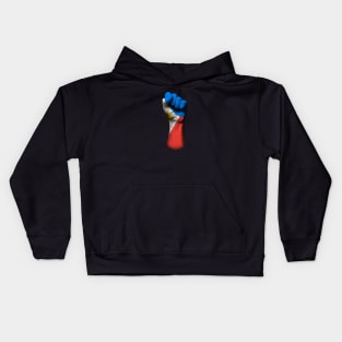 Flag of Philippines on a Raised Clenched Fist Kids Hoodie